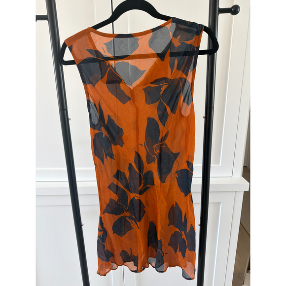 VRG GRL Dresses & Skirts - VRG GRL Orange Floral Print Sleeveless Dress